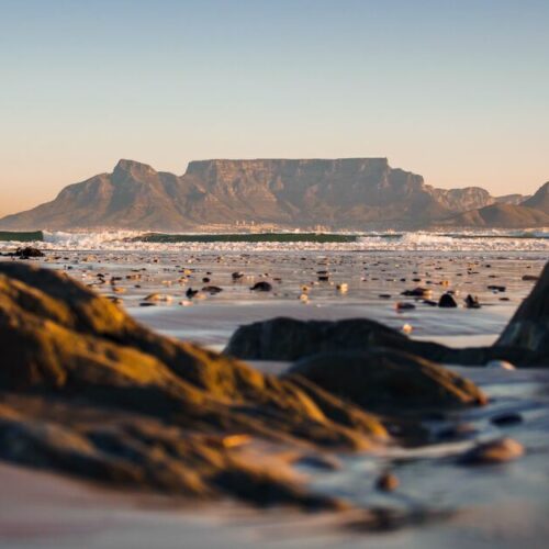 Vue d'une plage de l'Afrique du Sud